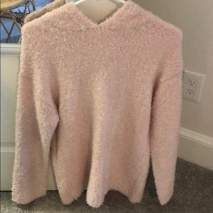 Pink Lou and Grey Long Sleeve Hooded Sweater